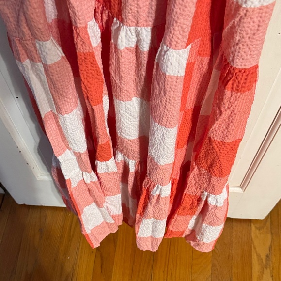 Lou & Grey Coral and White Checkered Maxi Dress - Picture 5 of 5
